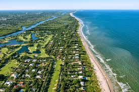 An aerial view of the coastline in Deltona, Florida. Deltona, Florida is a location served by Johannessen Lights.